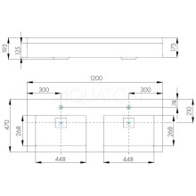 Раковина 120х47 см Акватон Сакура 1A72433KSK010