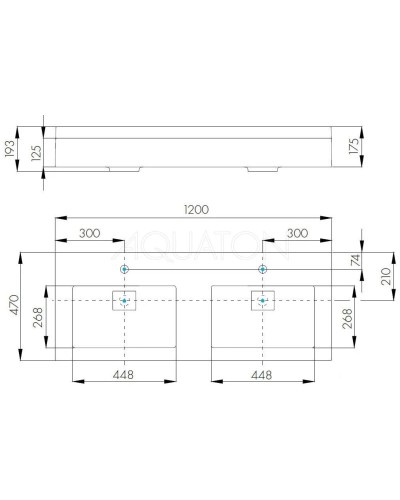 Раковина 120х47 см Акватон Сакура 1A72433KSK010