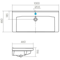 Раковина 100х46 см Акватон Миранда 1WH302249