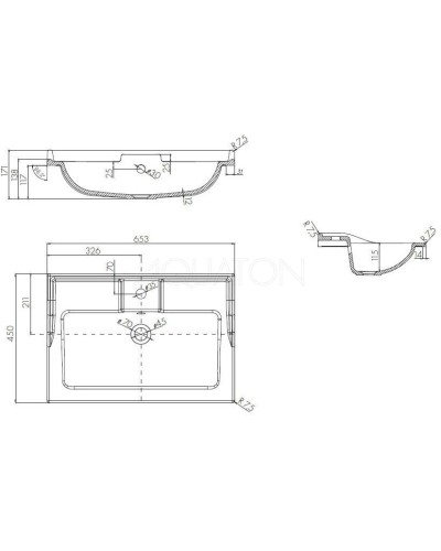 Раковина 65,3х45 см Акватон Фабиа 1A708731FB010