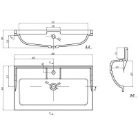 Раковина 80х45 см Акватон Фабиа 1A708031FB010