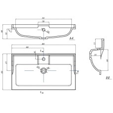 Раковина 80х45 см Акватон Фабиа 1A708031FB010