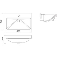 Раковина 60х40 см Акватон Fest 1AX167WBXX000