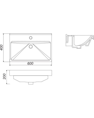 Раковина 60х40 см Акватон Fest 1AX167WBXX000