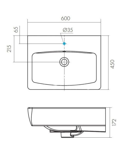 Раковина 60х45 см Акватон Нео 1WH302186