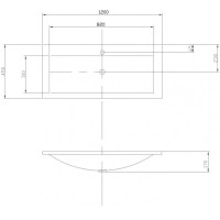 Раковина 120х45 см Акватон Премьер 1A702431PR010