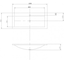 Раковина 120х45 см Акватон Премьер 1A702431PR010