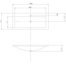 Раковина 120х45 см Акватон Премьер 1A702431PR010