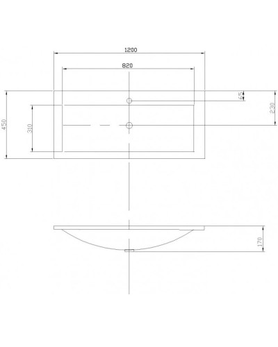 Раковина 120х45 см Акватон Премьер 1A702431PR010