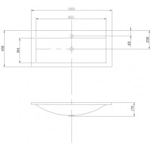 Раковина 100х45 см Акватон Премьер М 1A70473KPR010
