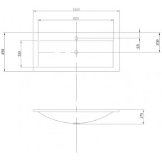 Раковина 100х45 см Акватон Премьер М 1A70473KPR010
