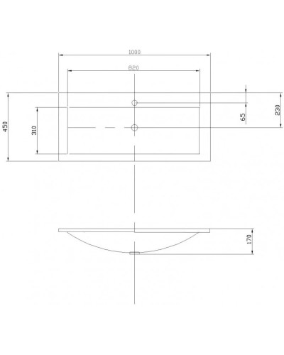 Раковина 100х45 см Акватон Премьер М 1A70473KPR010