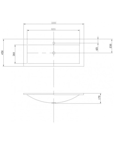 Раковина 100х45 см Акватон Премьер 1A702531PR010
