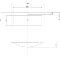 Раковина 120х45 см Акватон Премьер M 1A70483KPR010