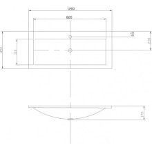 Раковина 120х45 см Акватон Премьер M 1A70483KPR010