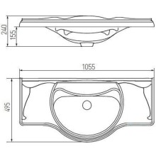 Раковина 105,5х49,5 см Акватон Лаура 1A706831LU080
