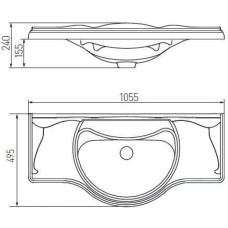 Раковина 105,5х49,5 см Акватон Лаура 1A706831LU080