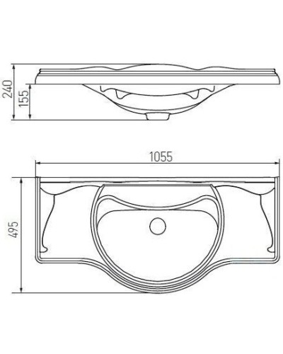 Раковина 105,5х49,5 см Акватон Лаура 1A706831LU080
