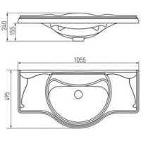 Раковина 105,5х49,5 см Акватон America 7327205000