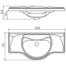 Раковина 105,5х49,5 см Акватон America 7327205000