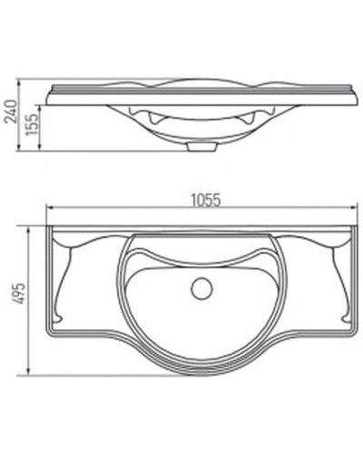 Раковина 105,5х49,5 см Акватон America 7327205000