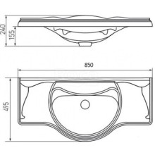 Раковина 86,5х48 см Акватон America 7327206000