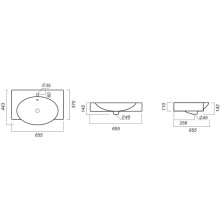 Раковина 65,5х44,3 см Акватон Infinity 1AX161WBXX000