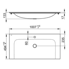 Раковина 100,7х49,4 см KEUCO Plan 32970311001