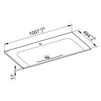 Раковина 100,7х49,4 см KEUCO Plan 32970311001