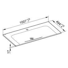 Раковина 100,7х49,4 см KEUCO Plan 32970311001