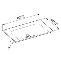 Раковина 80,5х49,4 см KEUCO Plan 32960318000