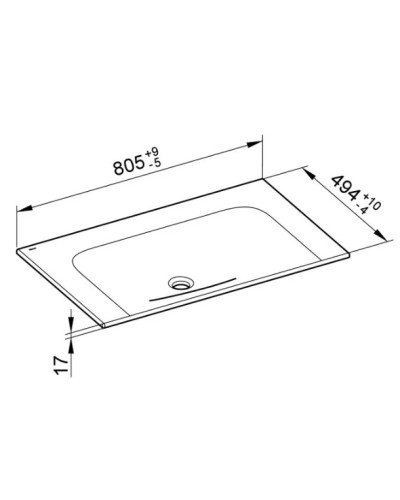 Раковина 80,5х49,4 см KEUCO Plan 32960318000