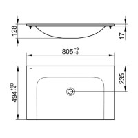 Раковина 80,5х49,4 см KEUCO Plan 32960318000