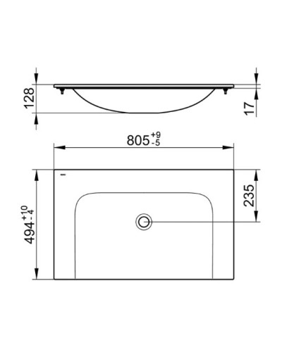 Раковина 80,5х49,4 см KEUCO Plan 32960318000