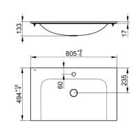 Раковина 80,5х49,4 см KEUCO Plan 32960318001