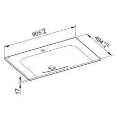 Раковина 80,5х49,4 см KEUCO Plan 32960318001