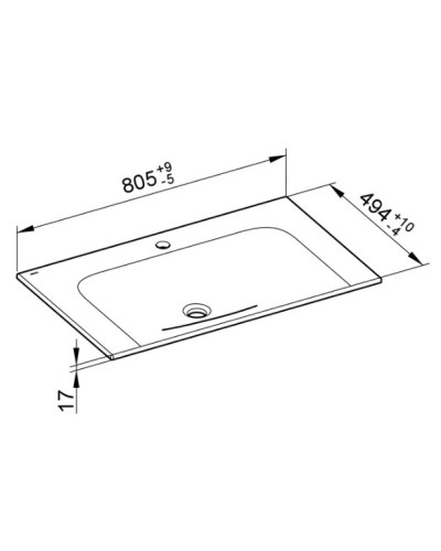 Раковина 80,5х49,4 см KEUCO Plan 32960318001