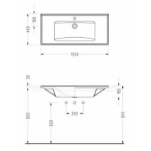Раковина 100х46 см Serel 3037