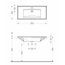 Раковина 100х46 см Serel 3037