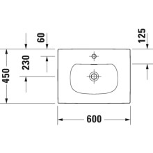 Раковина 60х45 см Duravit Viu 0385600000