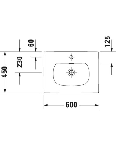 Раковина 60х45 см Duravit Viu 0385600000