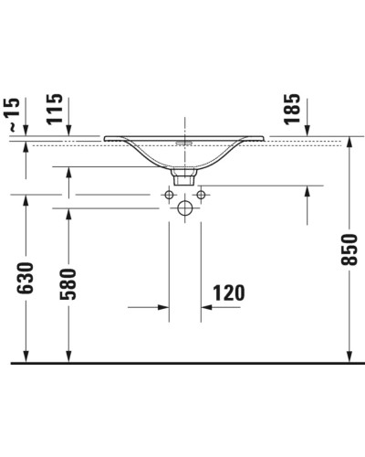 Раковина 60х45 см Duravit Viu 0385600000