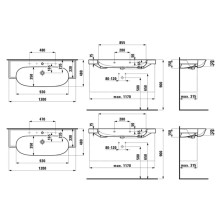 Раковина 120х48 см Laufen New Classic 8.1385.8.400.104.1