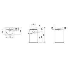 Раковина 41х42 см Laufen Sonar 8.1634.1.000.104.1