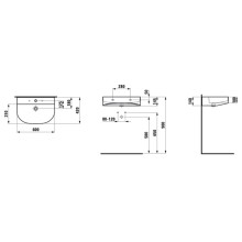 Раковина 60х42 см Laufen Sonar 8.1034.2.000.104.1