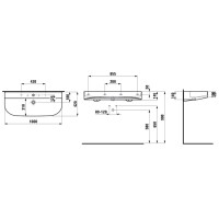 Раковина 100х42 см Laufen Sonar 8.1034.7.000.104.1