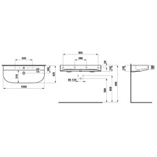Раковина 100х42 см Laufen Sonar 8.1034.7.000.104.1