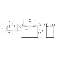 Раковина 100х42 см Laufen Sonar 8.1634.7.000.104.1