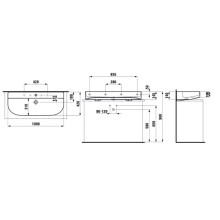 Раковина 100х42 см Laufen Sonar 8.1634.7.000.104.1