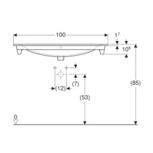 Раковина 100х48 см Geberit Renova Plan 122200000